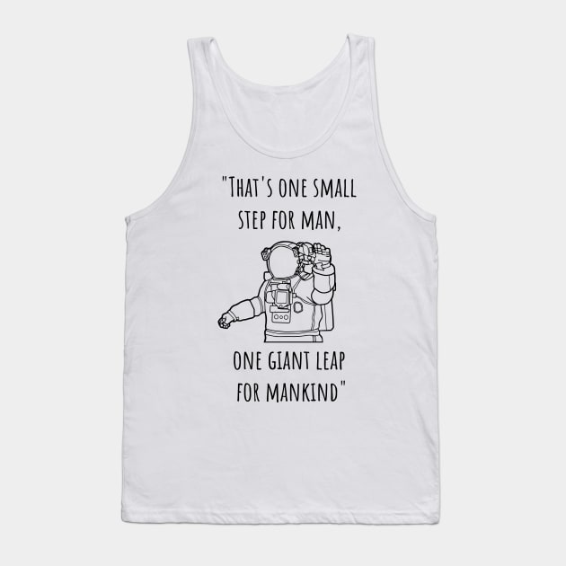 Moon Landing Quote (v2) Tank Top by bluerockproducts